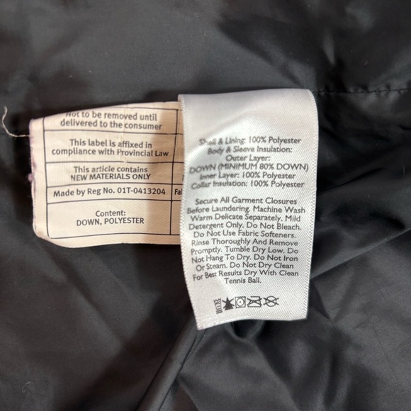 Eddie Bauer Goose Down Jacket Womens XXL Black Quilted Puffer Pockets Full Zip - Picture 4 of 10